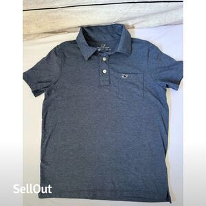Vineyard Vines Boys Edgartown Polo Shirt Blue Size S Short Sleeve